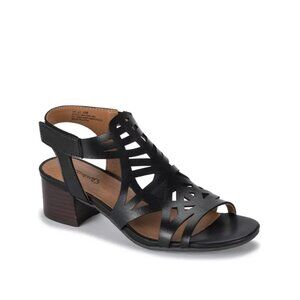 Baretraps Velvet Block Heel Sandal Black 7.5 New MSRP $75